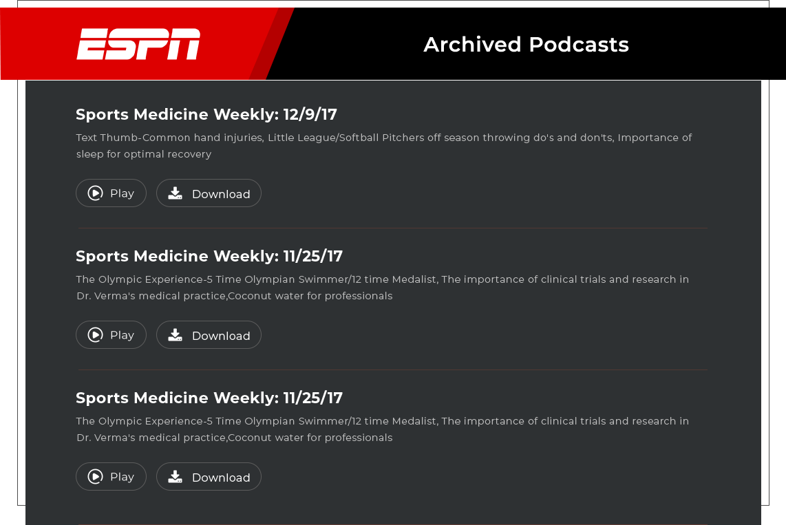Archived Podcasts
