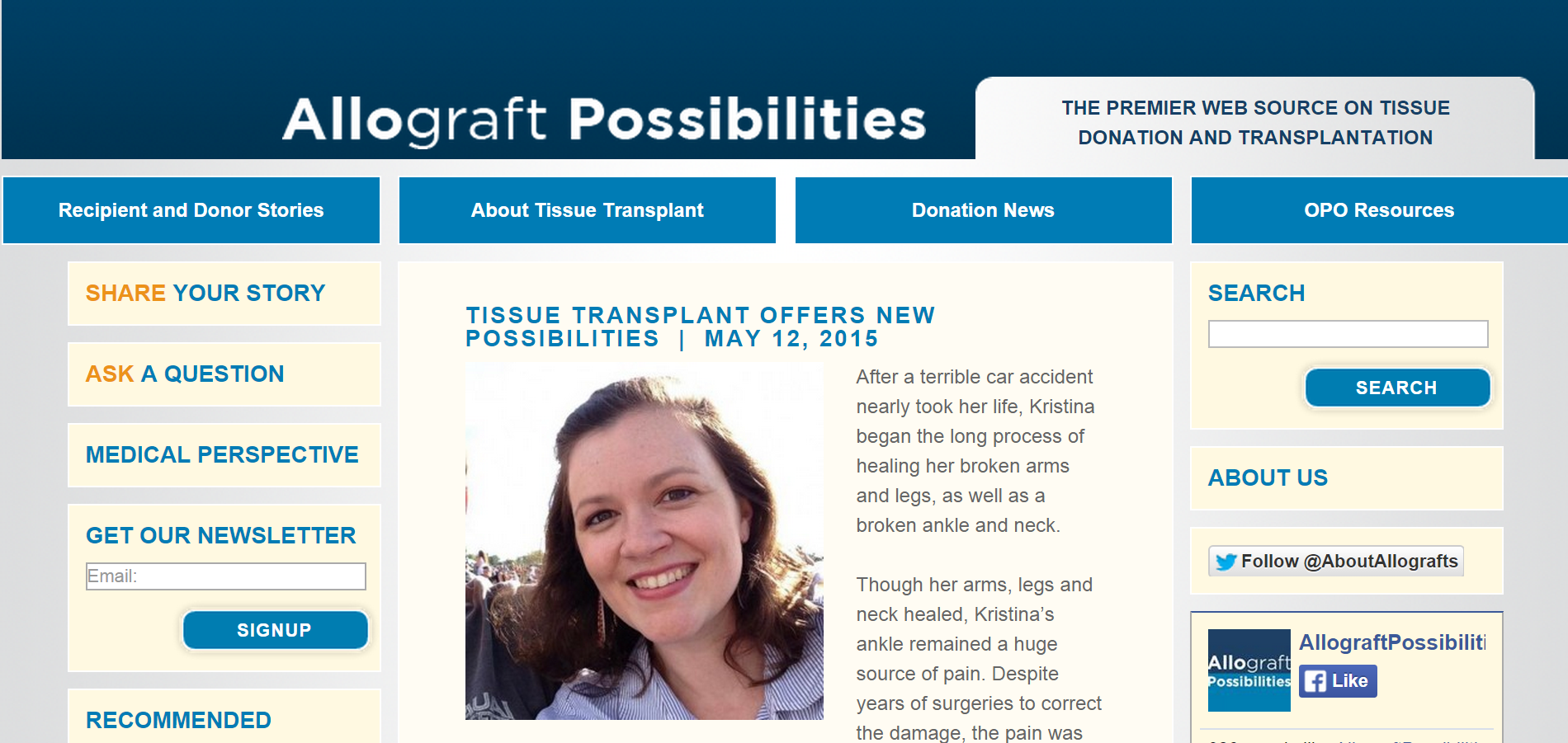 The Role Of Technology In Patient Education: Allograft Possibilities